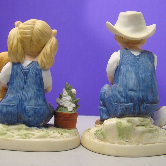 "AFTER CHORES" VNTG Retired Denim Days HomCo #1504 Pair Home Interiors - Picture 7 of 16